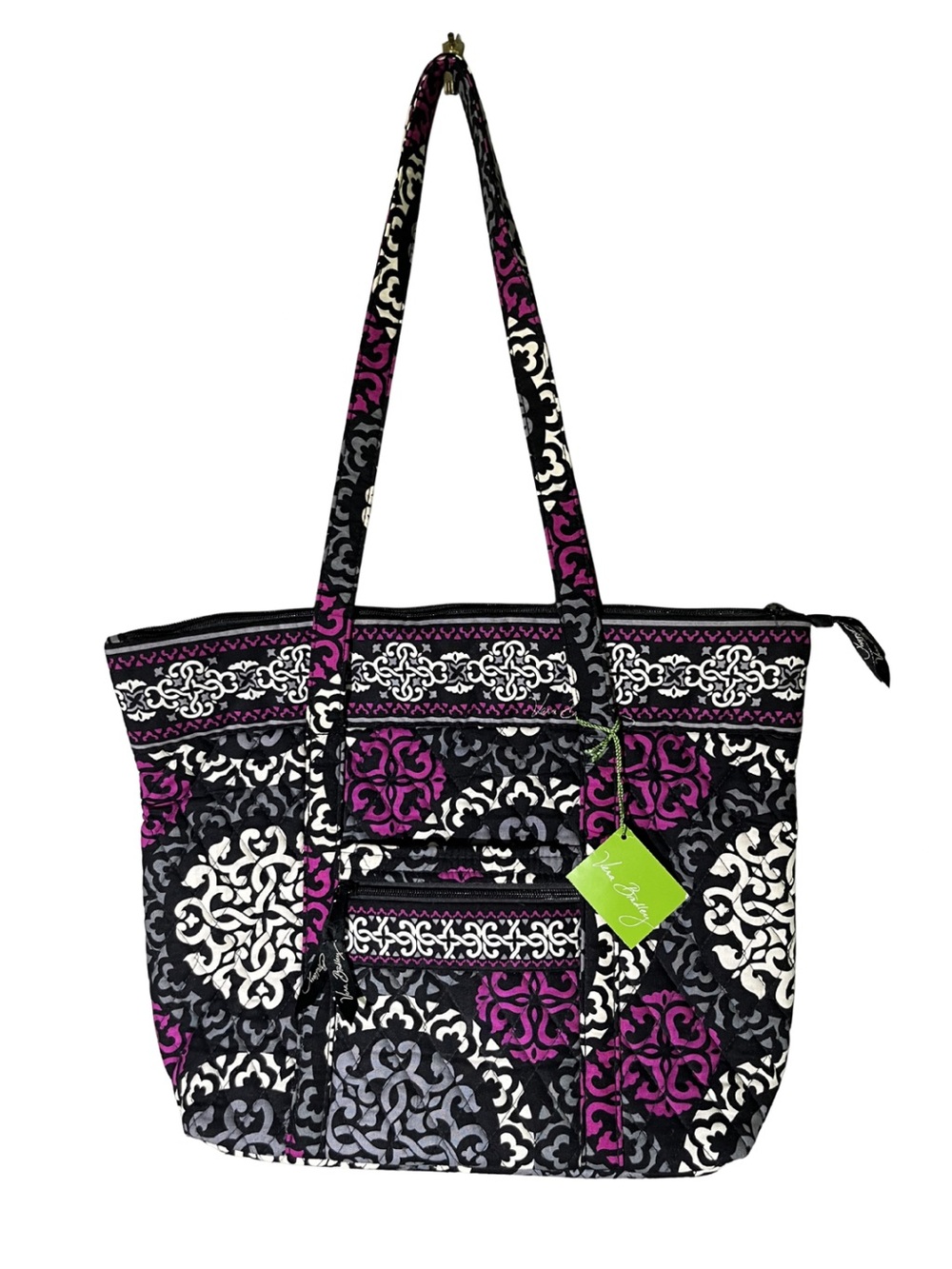 Vera Bradley Villager Tote NWT Canterberry Magenta Quilted Shoulder Bag